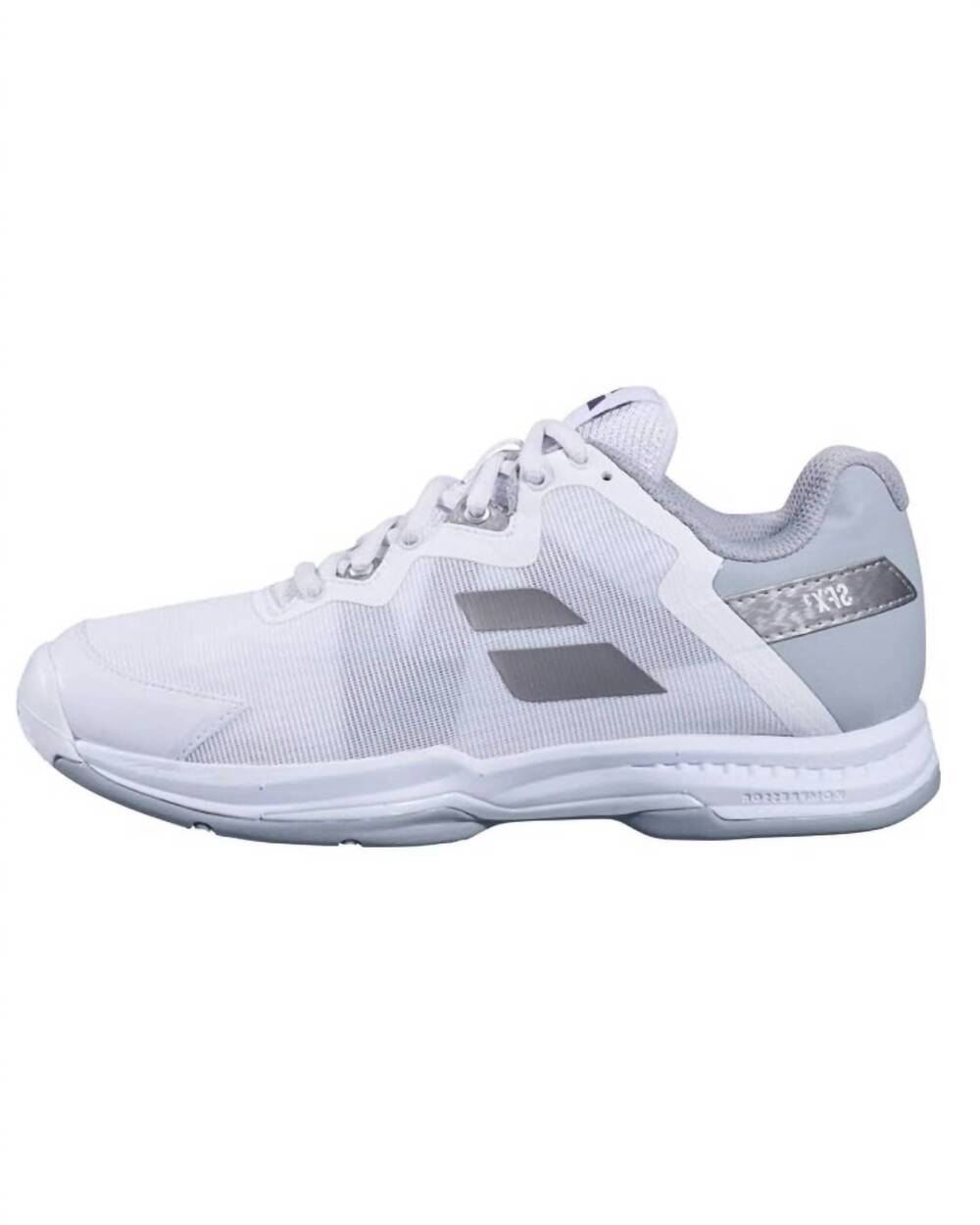 NEW BABOLAT women's sfx3 all court women tennis shoes in white/silver